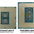 Intel Alder Lake-S процесорот прикажан на фотографија