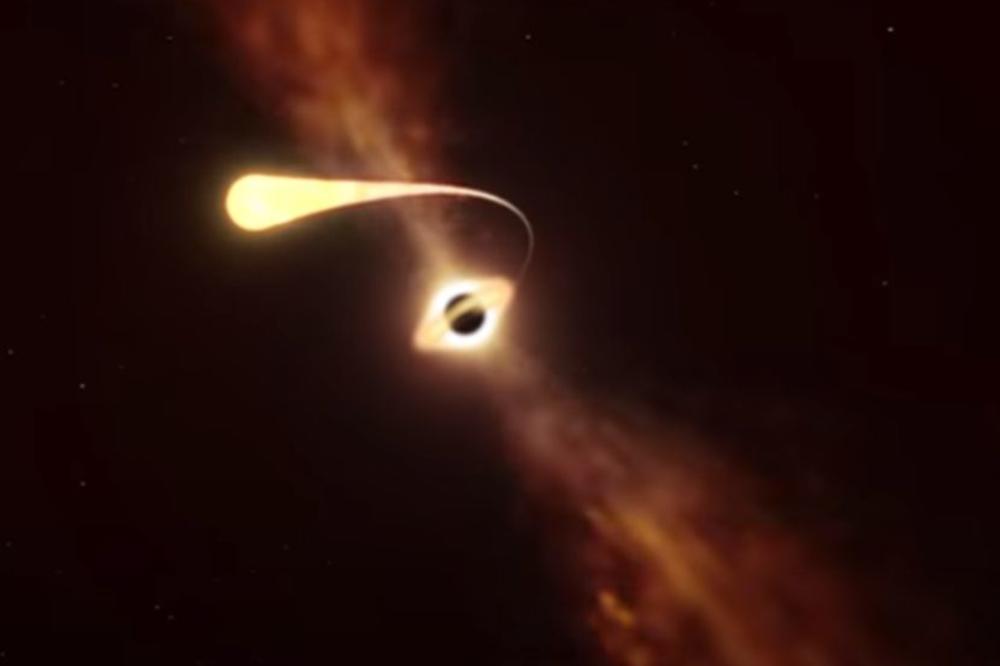 Снимен моментот кога црна дупка проголтува ѕвезда (ВИДЕО)