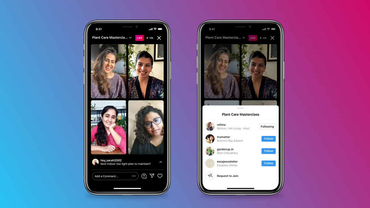 Instagram Live Rooms овозможува додавање до три корисници во Live сесија