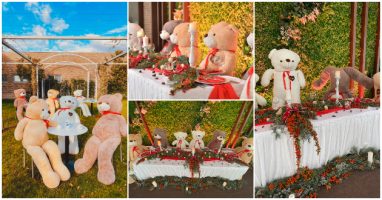 Свадба со плишани мечиња наместо младенци: Скопски ресторан внесе малку хумор во ова тмурно време