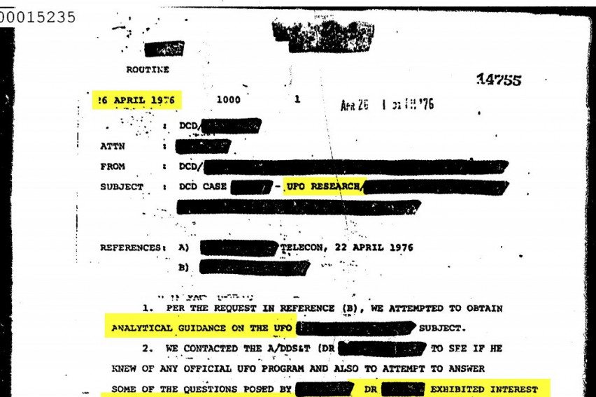 Илјадници документи на ЦИА поврзани со НЛО станаа достапни
