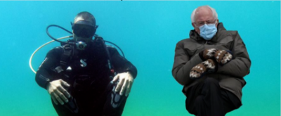 (Фото) Американскиот сенатор Берни Сандерс „нурка“ во Охридското Езеро