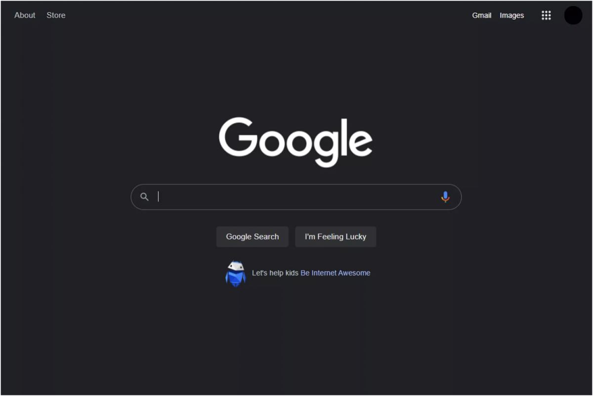 Google тестира темен режим за десктоп пребарувањето