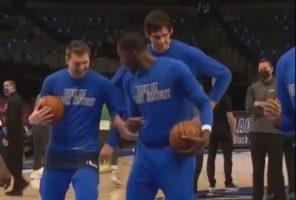 (Видео) Лука Дончиќ и Бобан Марјановиќ со оро се загреваа пред натпреварот со Бостон
