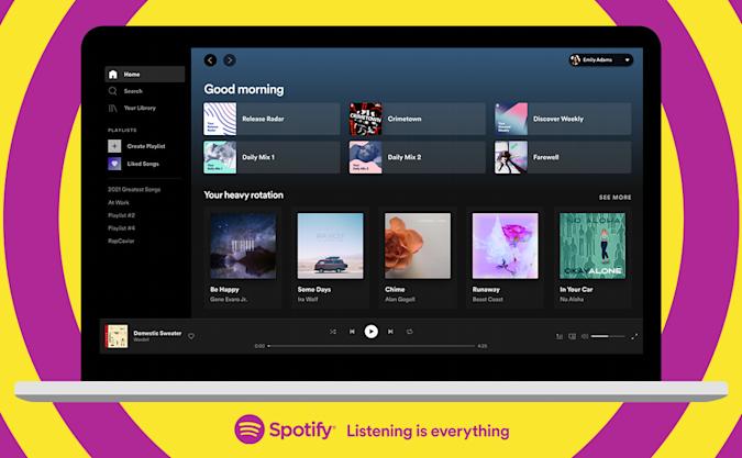 Spotify ги ажурираше десктоп и веб апликацијата