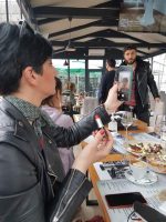 (Гелрија) Директорката на „Комедија“ Нора Шаќири во кафеана со актерките славеа 8.март