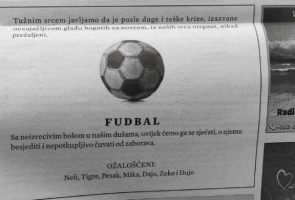 Некролог за фудбалот – Објава од Црна Гора која е хит на социјалните мрежи
