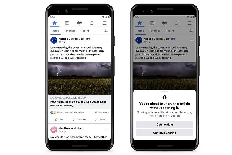 Facebook воведува ново правило за споделување текстови од веб-портали