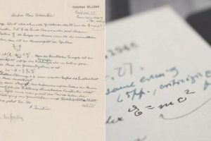 Писмото на Ајнштајн со равенката E=mc² продадено за 1,2 милиони долари