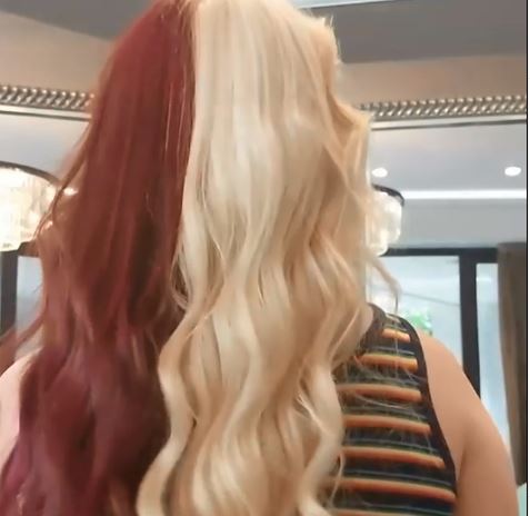 Девојка ја бојадиса косата во црвено-жолто спремна да навива за Македонија