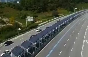Соларен автопат за велосипедисти во Јужна Кореја: штити од сонцето и произведува електрична енергија