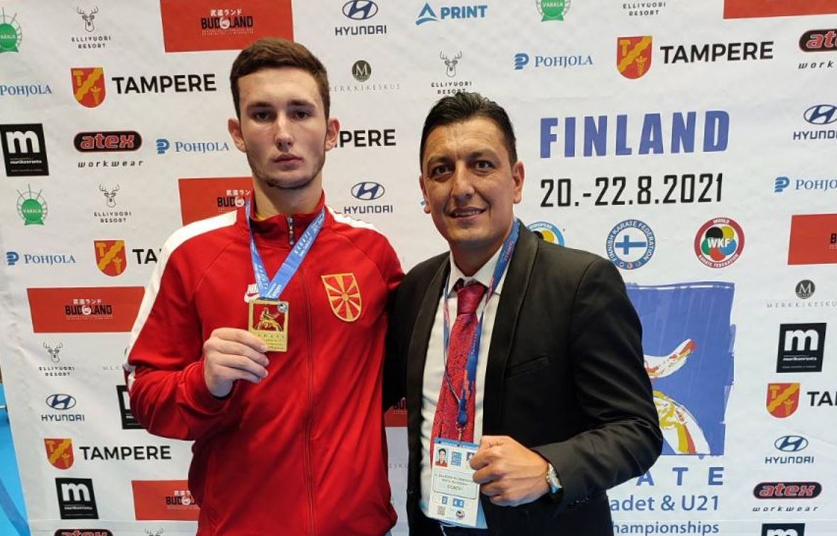 Македонија има европски шампион во карате, златен медал за Стојановиќ во Тампере