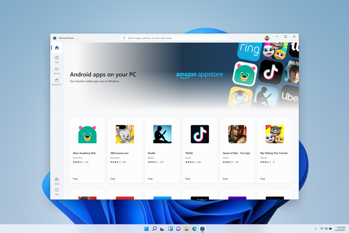 Windows 11 по објавата ќе добие поддршка за Android апликации