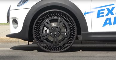 Прва снимка од возење во јавност на новата Michelin гума која не се полни со воздух! (ВИДЕО)