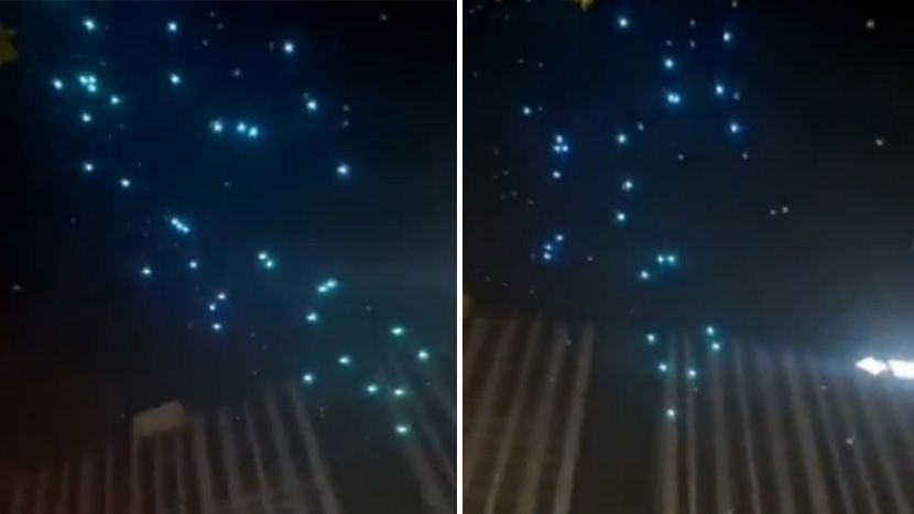 (Видео) Дронови паѓаа од небото над Кина, спектакуларна претстава за малку ќе се претвореше во голема трагедија