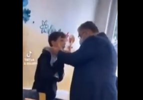 (Видео) Наставникот што тепа ученик е од школото „Панајот Гиновски“ во Бутел, полицијата ја потврди автентичноста на снимката
