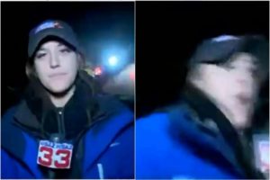 (Видео) Автомобил удри во репортерка додека известуваше во живо, таа стана и продолжи