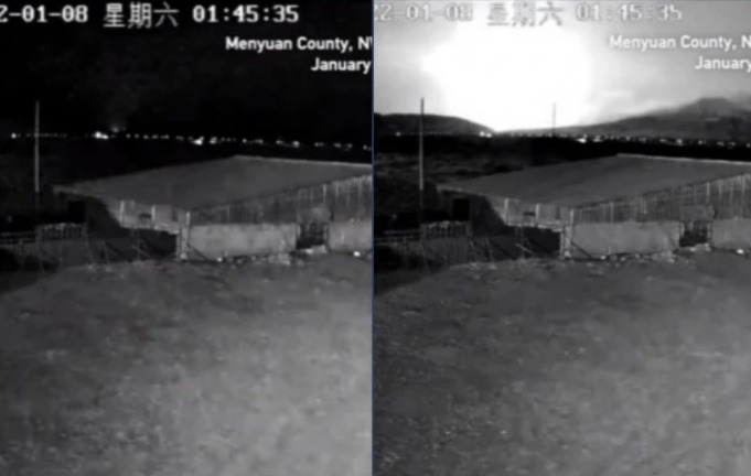 (Видео) Мистериозна светлина ги исплаши луѓето пред силниот земјотрес