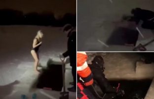 (Видео) Русинка за Богојавление скокнала во ледената вода пред нејзините деца и исчезнала, полицијата почнала со истрага за убиство од небрежност