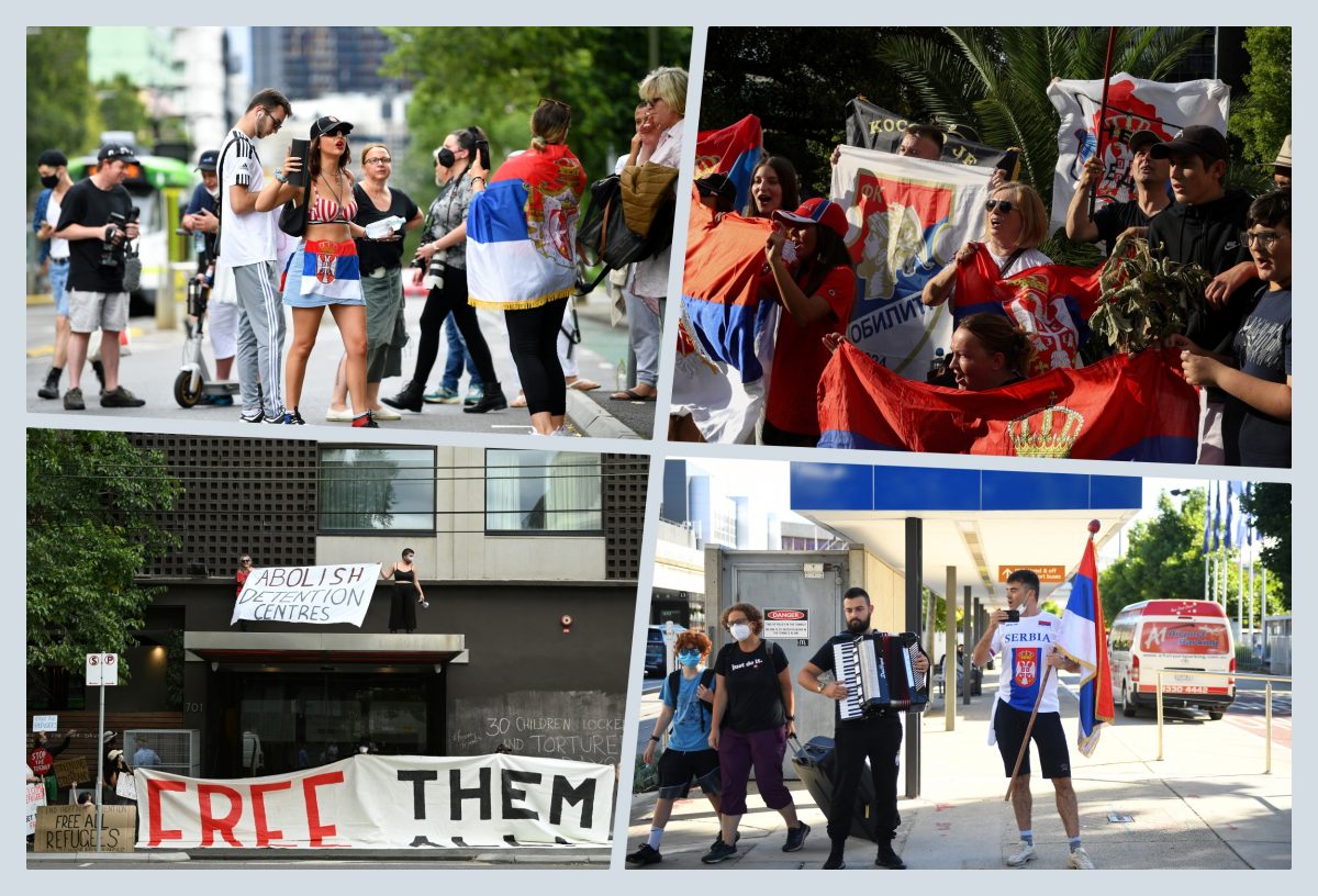 (Видео) Фановите на Ѓоковиќ играа оро пред неговиот хотел