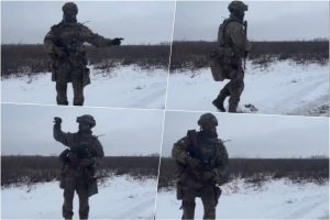 (Видео) Танцувајќи како Џон Траволта, украински војник покажа дека не им се плаши на Путин и на Русите