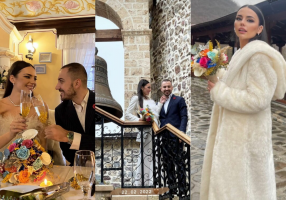 Во комбинезон со пердуви место венчаница, архитектката Марија Јовева се омажи за музичарот Панче Касапски