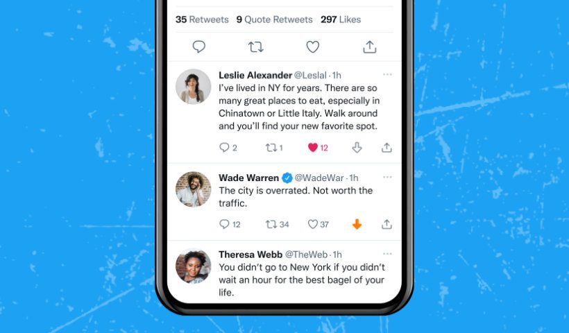 Тест копчето на Twitter за downvoting почна да се применува ширум светот