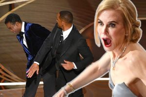 Неверување и зинати усти, реакциите на холивудските ѕвезди кога Вил Смит му удри шамар на Крис Рок