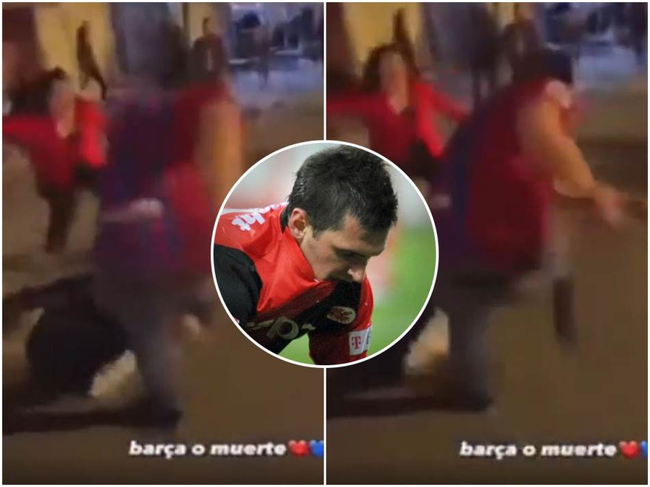 (Видео) Претепан фудбалер во Барселона, го шутирале на земја па му ја нападнале и сопругата