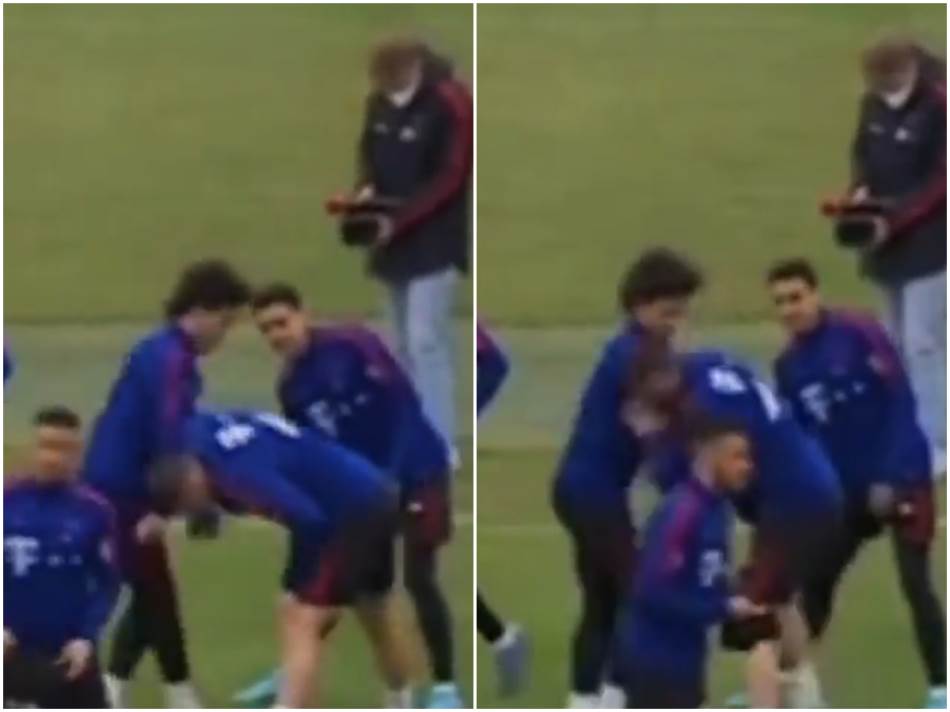 (Видео) Фудбалерите на Баерн Минхен се степаа за време на тренинг