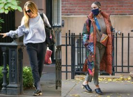 Сара Џесика Паркер со чорапи и кломпи низ улиците на Њујорк