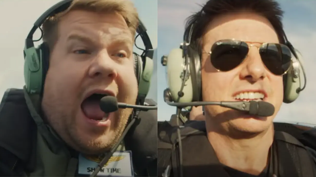 (Видео) Водителот Џејмс Горден леташе во борбен авион со Том Круз