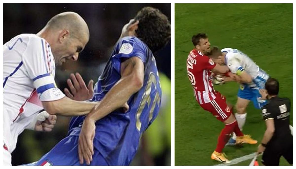 (Видео) Македонскиот фудбалер Стефан Ашковски доби удар како Матераци од Зидан на Светското 2006