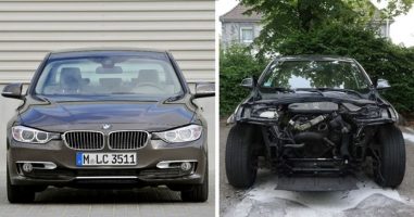 (Фото) Крадци му го уништија „бе-ем-вето“ на Германец на паркинг