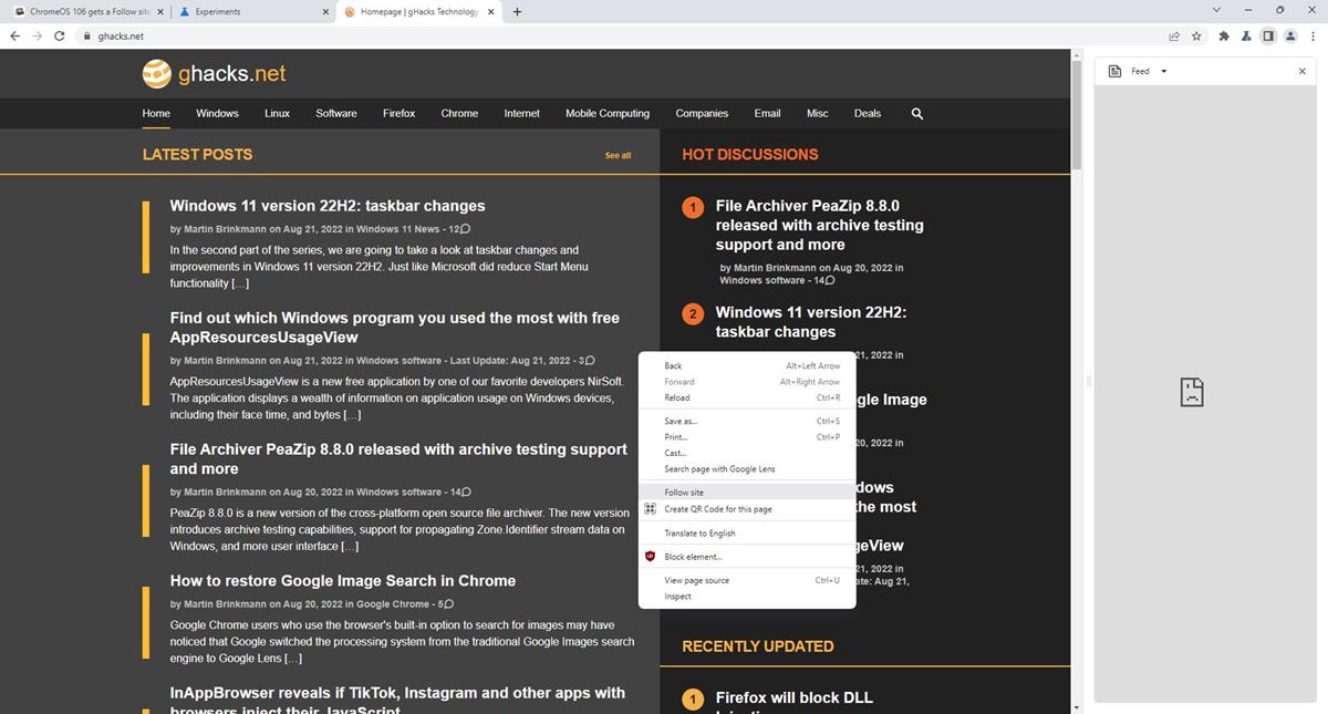 Google Chrome добива RSS feed читач на десктоп