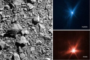НАСА објави фотографии од судирот на леталото ДАРТ со астероид