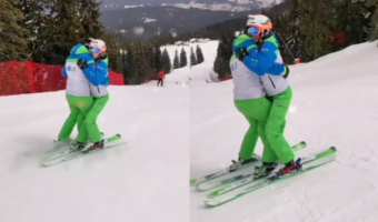 (Видео) Дечко и девојка го играа „Валканиот танц“ на скии