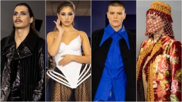 (Галерија) Металик фустани за жените, асиметрични парчиња за мажите: Четири ревии на македонските дизајнери на Моден фестивал Скопје