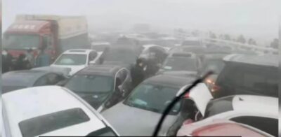 (Видео) Верижен судир во Кина, во кој учестуваа 200 автомобили