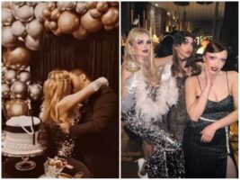 (Галерија) Шампањско, виолини и пердуви: Елена Најдоски славеше роденден во стилот на големиот Гетсби