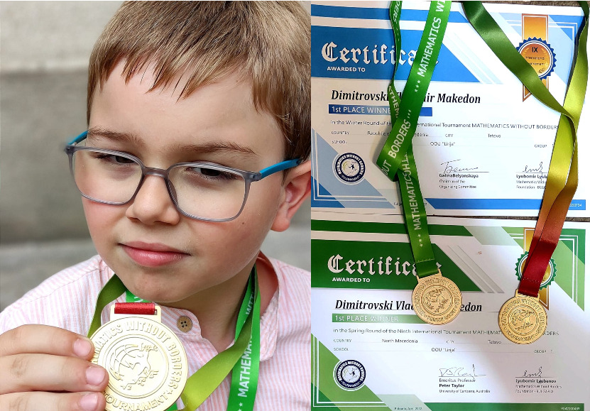 Осумгодишниот генијалец Македон освои медал на маѓународен натпревар по математика
