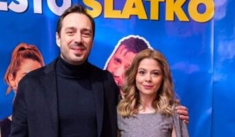 Јелена Јованова со сопругот Стјепан Периќ на премиера на нејзиниот нов филм во Загреб