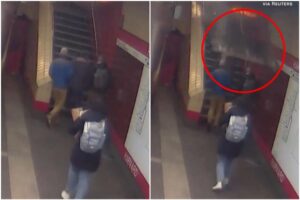 (Видео) Девојка преживеа во метро откога плафонот падна пред неа