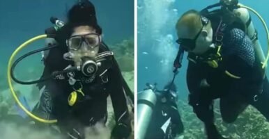(Видео) Сама Хајек со сопругот го чистат од ѓубре дното на Мртво море