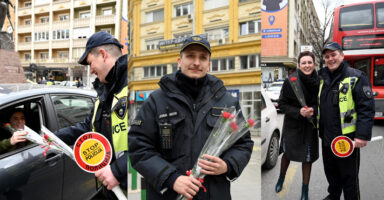 Место казни, полицијата делеше каранфили на улиците во Скопје