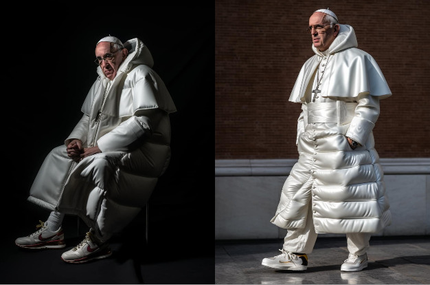 Папата Франциск во бела зимска јакна стана хит: диктира мода со помош на вештачка интелигенција