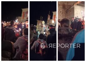 Ламбе чекаше да го поделат светиот оган од Ерусалим: Величествено за Велигден во манастирот Св. Јован Бигорски