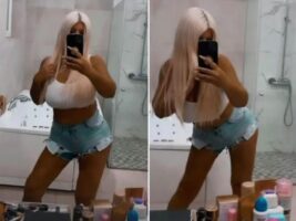 Ѝ на Дара Бубамара ќе и пукнат силиконите додека се слика пред кадата