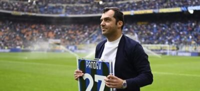 (Видео) Стоечки овации од фановите на „Џузепе Меаца“ и дрес од Интер за Горан Пандев