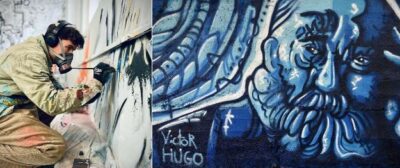 Млади уметници нацртаа мурали со пораки за мир во светот на ѕид во Градски парк